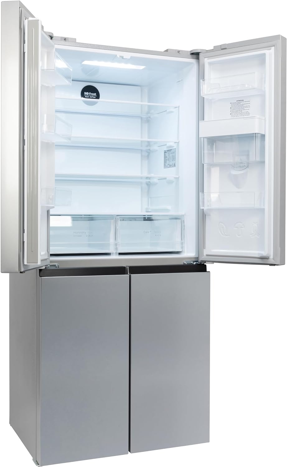 Willow 415L American Fridge Freezer - Silver