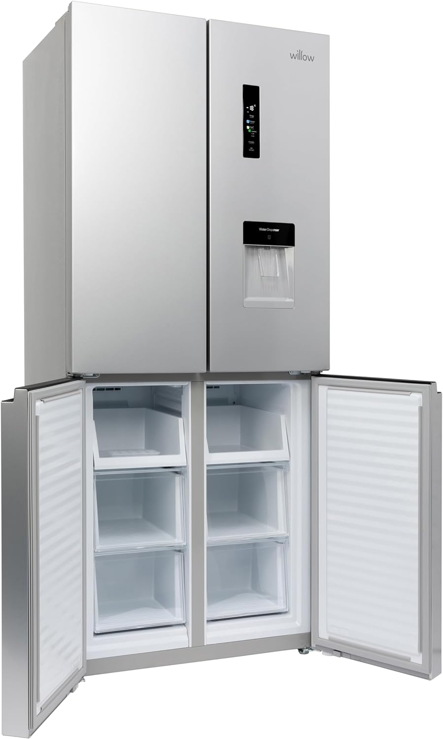 Willow 415L American Fridge Freezer - Silver