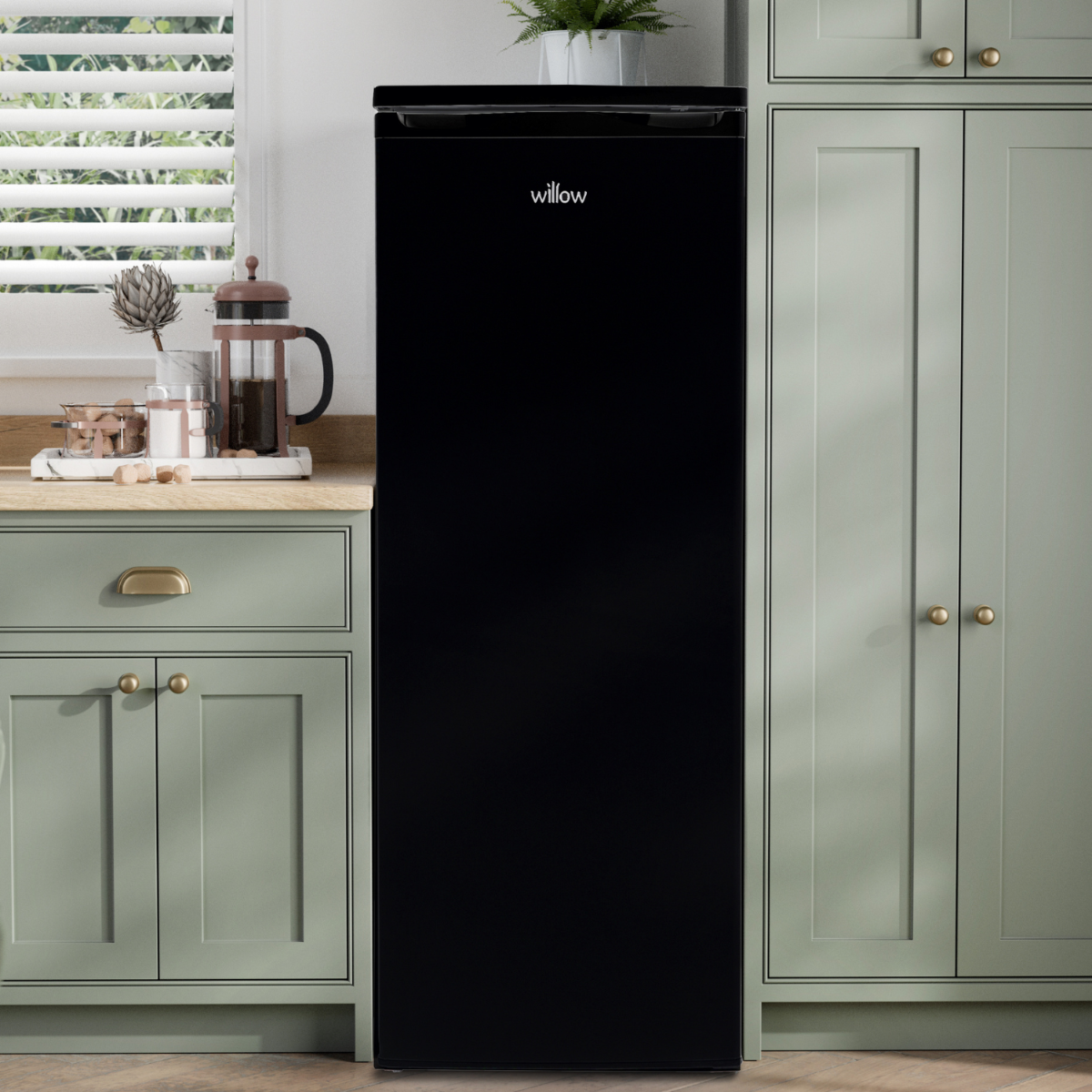Willow WTL55B 241 Tall Larder Fridge - Black