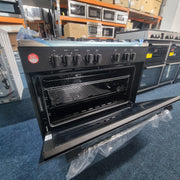 Kenwood 90cm Dual Fuel Range Cooker - Matt Black & Chrome