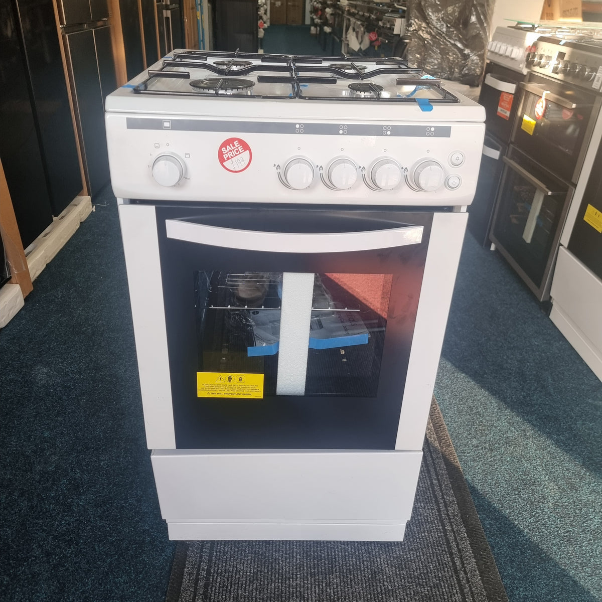 ESSENTIALS CFSGWH18 50 cm Gas Cooker - White