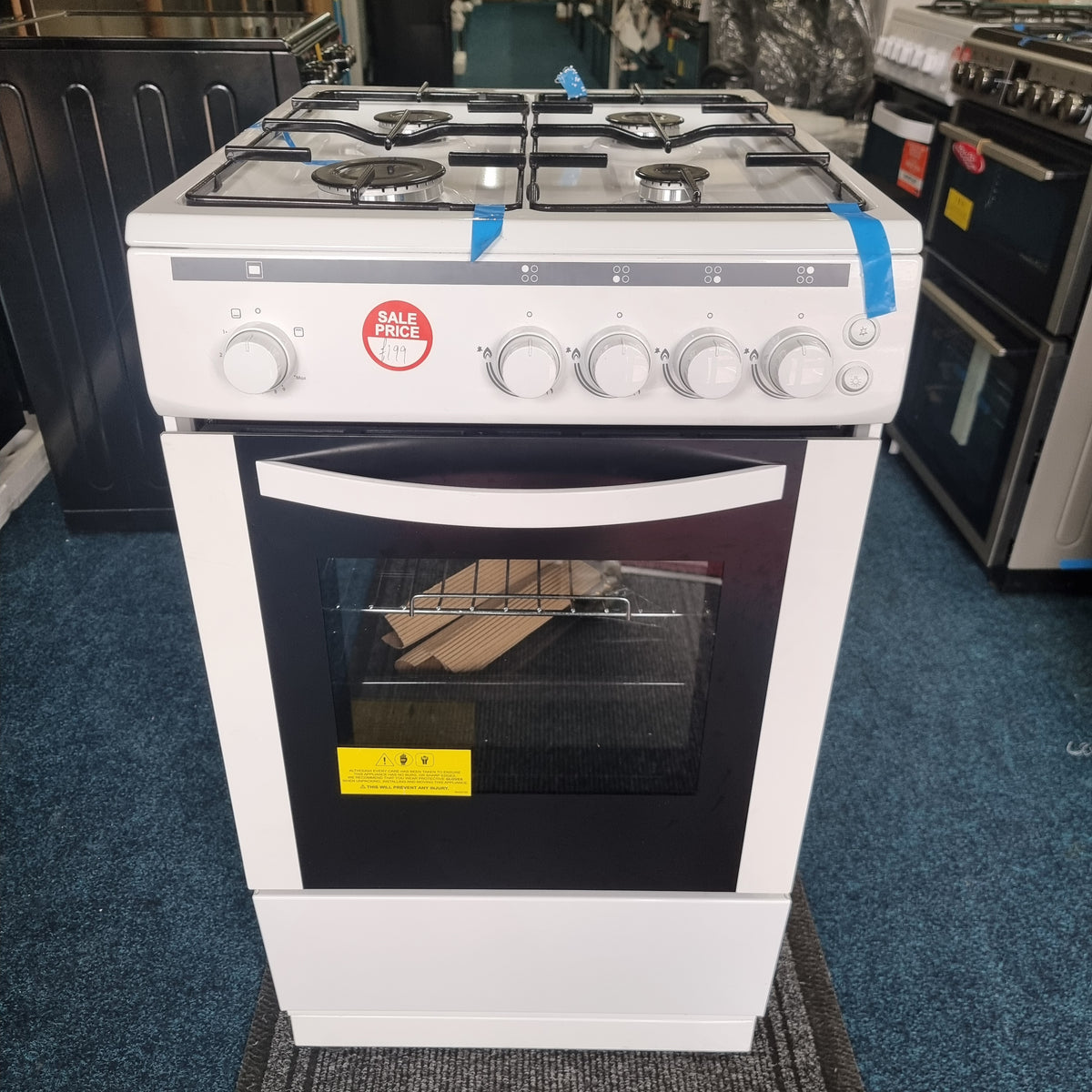 ESSENTIALS CFSGWH18 50 cm Gas Cooker - White