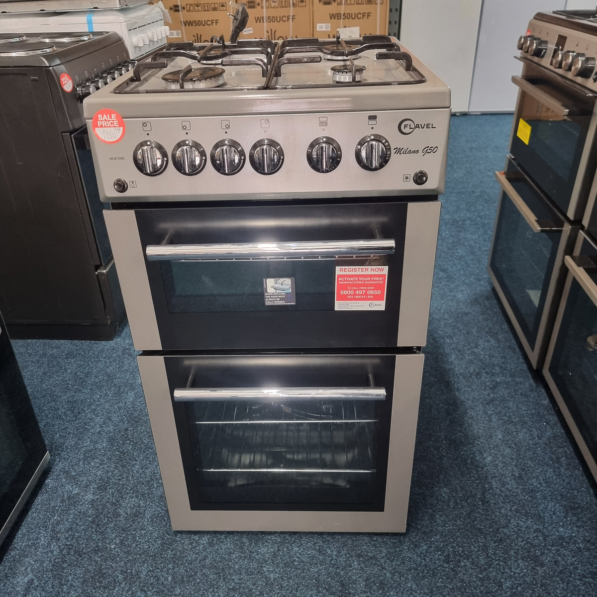 Flavel Gas Cooker MLB72NDS 50cm - Silver