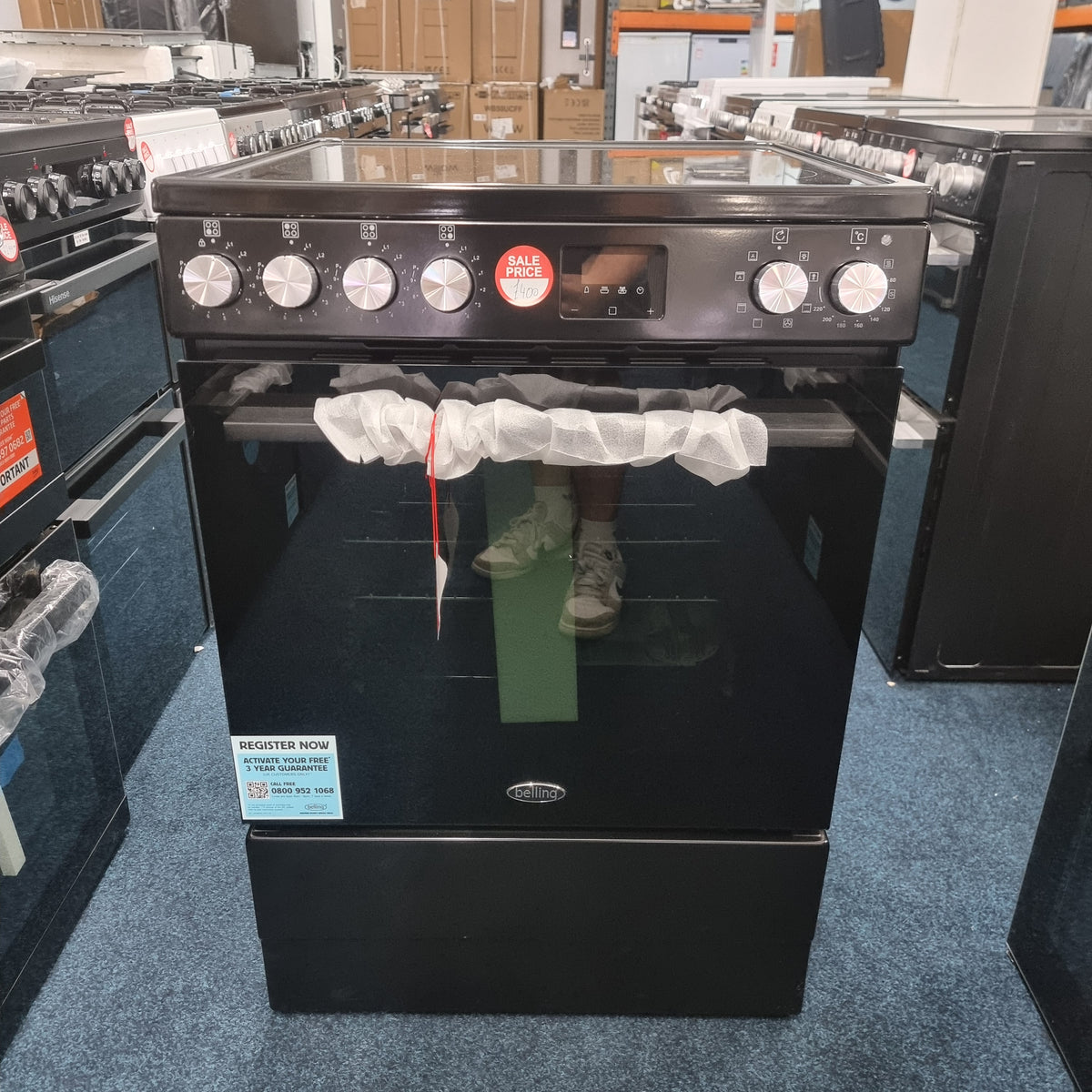 Belling 60cm Electric Induction Cooker BEL FSA VISION SGL 60Ei - Black