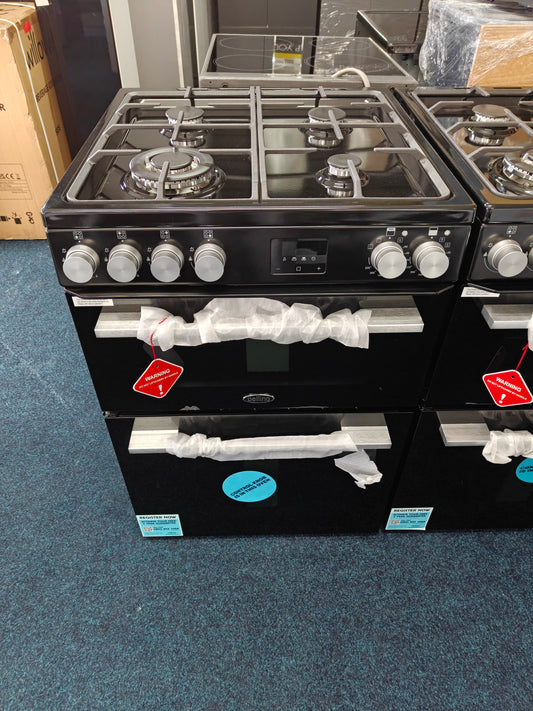 Belling Vision 60DF BSS Dual Fuel 60cm Cooker - Black & Silver