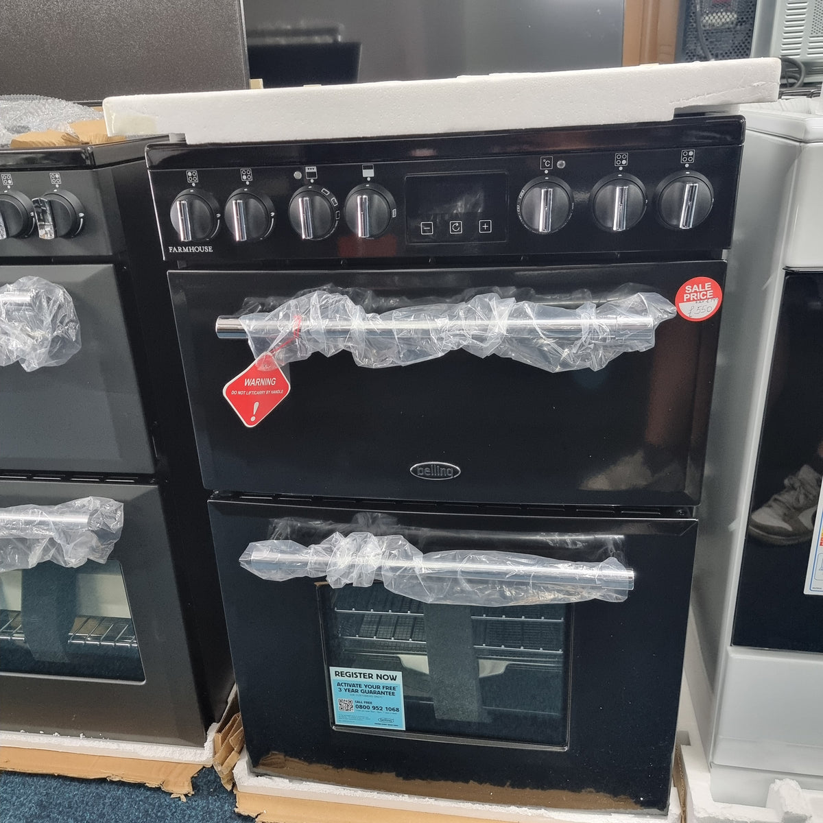 Belling Farmhouse 60DF 60cm Dual Fuel Cooker - Black