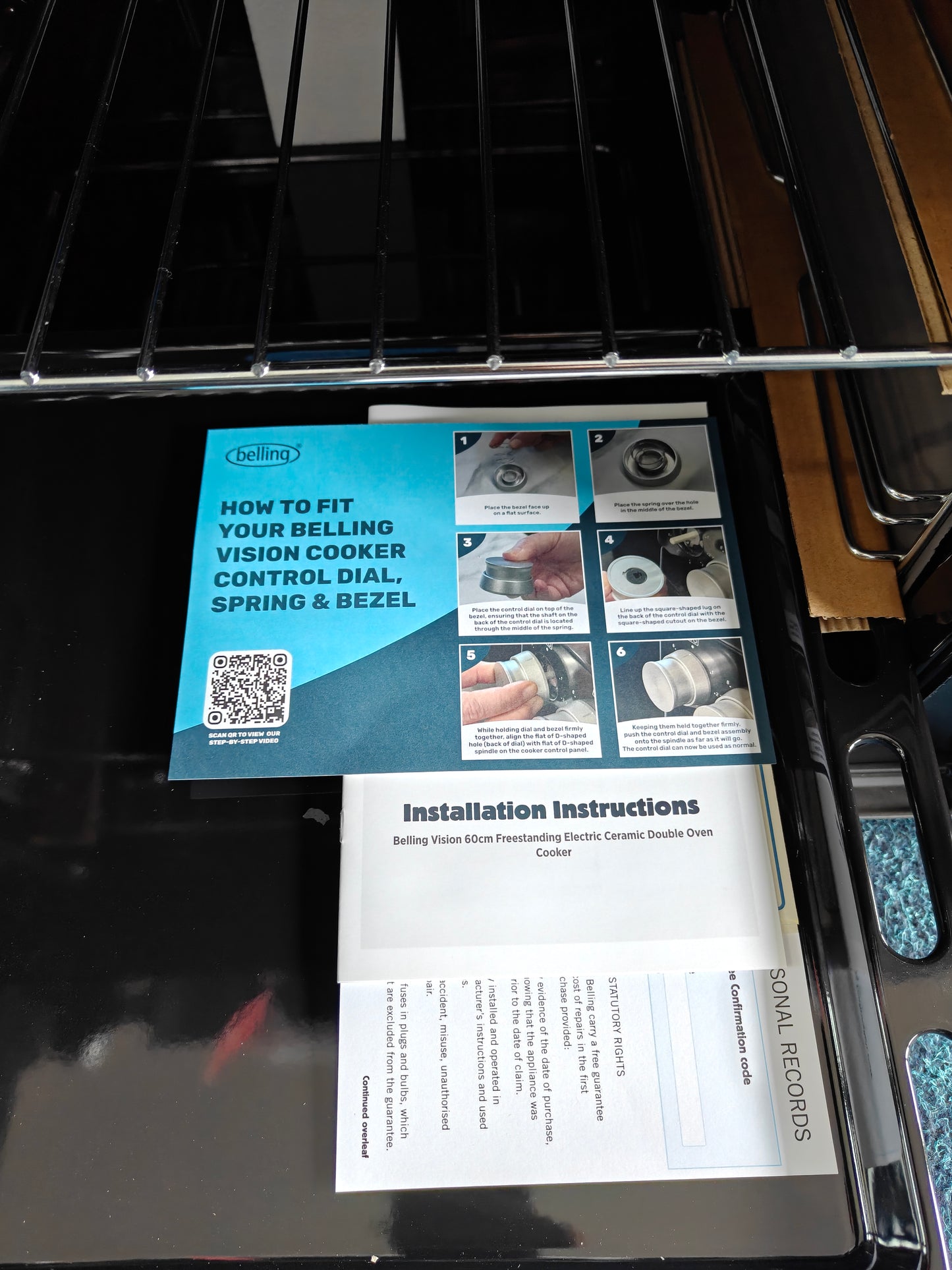 Belling Vision 60E Electric 60cm Cooker - Black & Silver