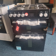 Belling FSA Vision 60DF BSS 60cm Dual Fuel Cooker - Black/Silver Steel