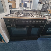 Kenwood 90cm Gas Range Cooker - Matt Black & Chrome