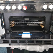 Belling FSA Vision 60DF BSS 60cm Freestanding Dual Fuel Cooker - Black & Silver Steel