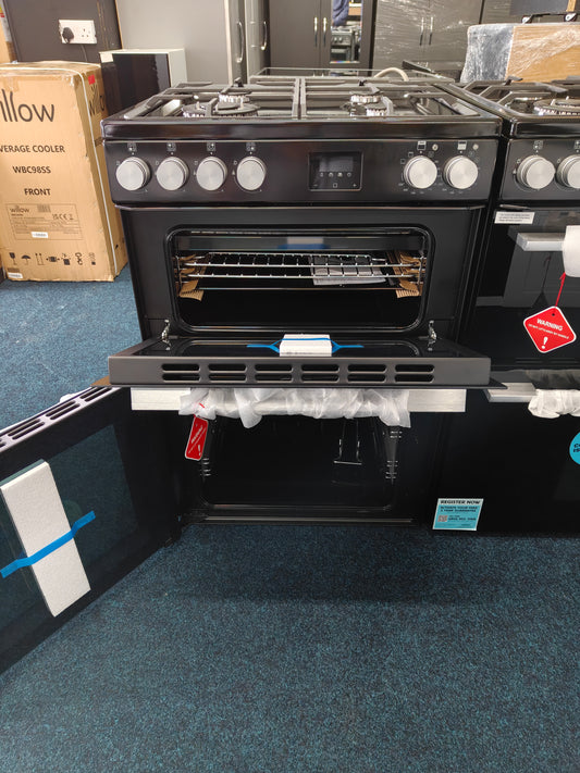 Belling Vision 60DF BSS Dual Fuel 60cm Cooker - Black & Silver