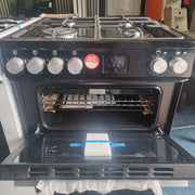 Belling FSA Vision 60DF BSS 60cm Dual Fuel Cooker - Black/Silver Steel