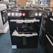 Belling FSA Vision 60DF BSS 60cm Freestanding Dual Fuel Cooker - Black & Silver Steel