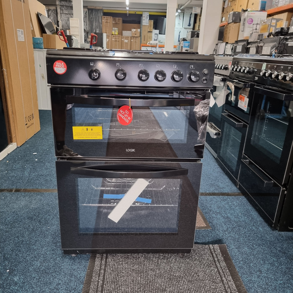 LOGIK 60 cm Gas Cooker LFTG60B22 - Black