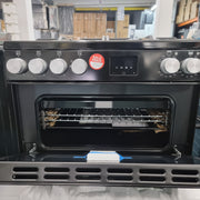 Belling FSA Vision 60DF BSS 60cm Freestanding Dual Fuel Cooker - Black & Silver Steel