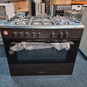 Kenwood 90cm Dual Fuel Range Cooker - Matt Black & Chrome