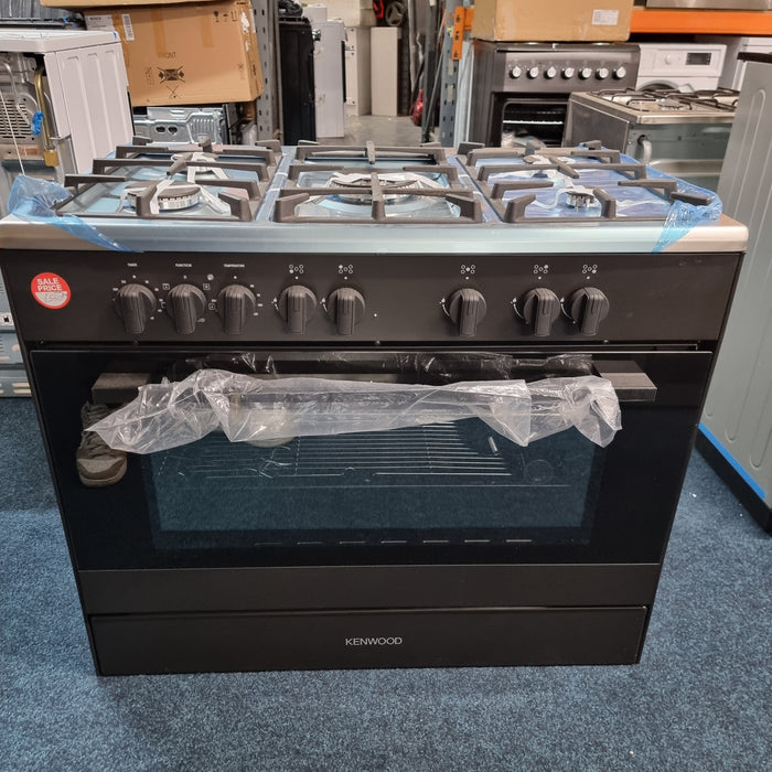 Kenwood 90cm Dual Fuel Range Cooker - Matt Black & Chrome