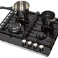 Teknix SCGH61B Glass Gas Hob 60cm Black