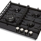 Teknix SCGH61B Glass Gas Hob 60cm Black