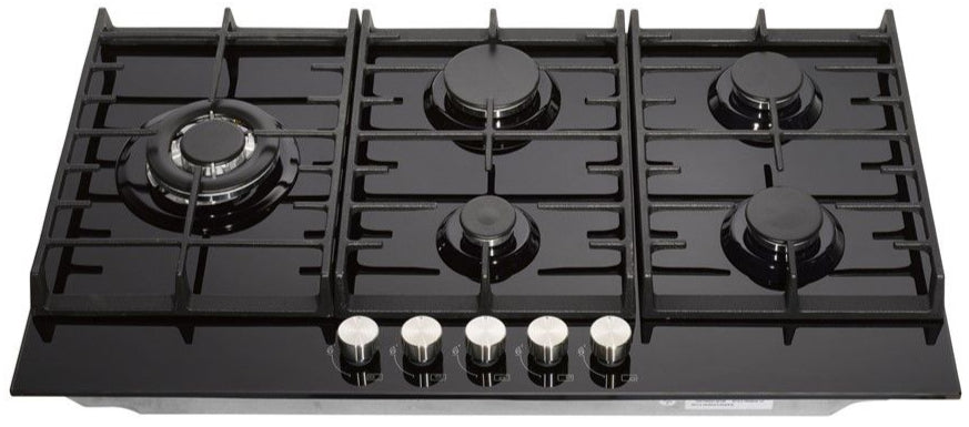 Teknix SCGH751B Glass Gas Hob 75cm Black