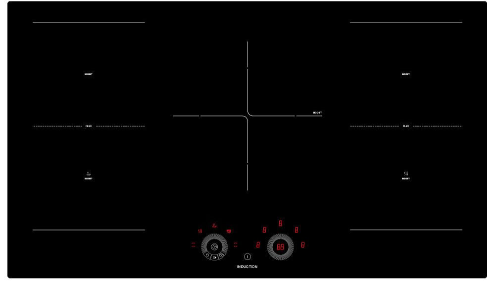 Teknix SCIH90SW 90cm Induction Hob Smart Wheel