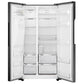 Teknix THSBS1791INBIX American Fridge Freezer Ice + Water Non-Plumb Black Steel