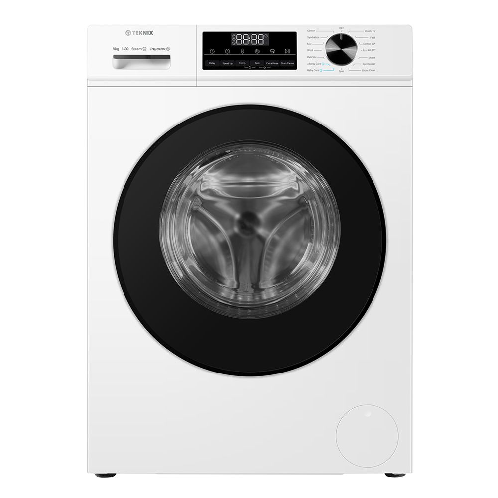 Teknix TK3W814XW Washing Machine 8Kg 1400Spin White