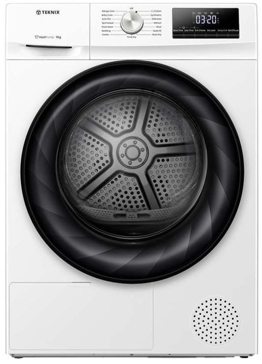 Teknix TKHP9HW 9kg Heatpump Dryer White