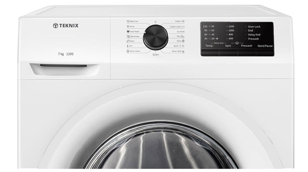 Teknix TKW7122HW 7Kg Washing Machine White