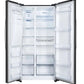 Teknix THSBS1791PLUBIX American Fridge Freezer Ice + Water Plumbed Black Steel
