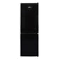 Willow WFF157B 70/30 fridge freezer in black with sleek modern design and freestanding style.