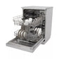 Willow WDW1260X 60cm Freestanding Dishwasher with Half Load Function, 13 Place Settings, Delay Start, Child Lock - Inox