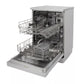 Willow WDW1260X 60cm Freestanding Dishwasher with Half Load Function, 13 Place Settings, Delay Start, Child Lock - Inox